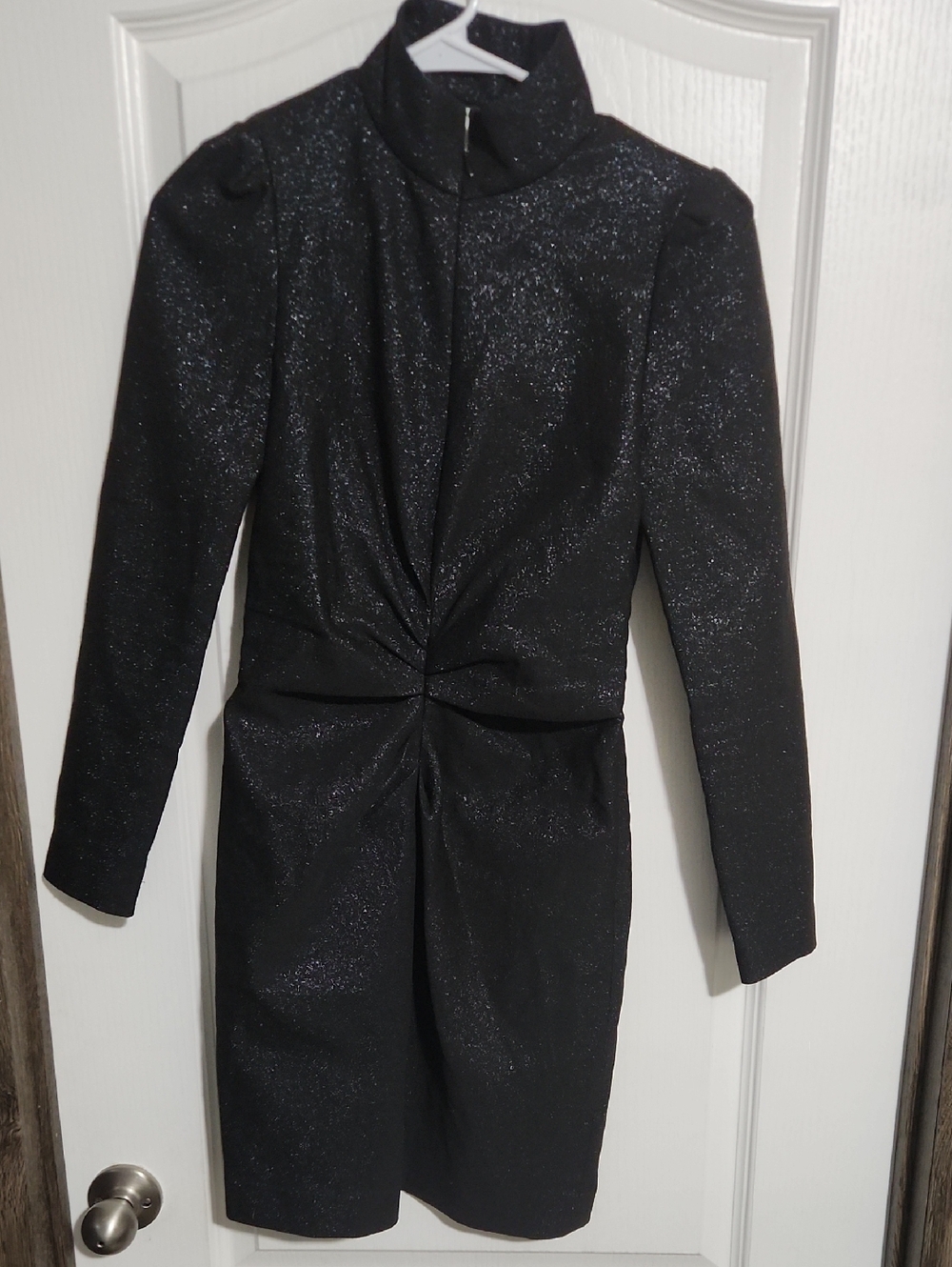 Tara Jarmon Black Sparkle Midi Dress